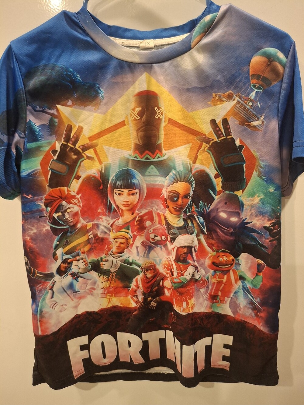 Fortnite Kids Graphic Tee in Blue with Character Art